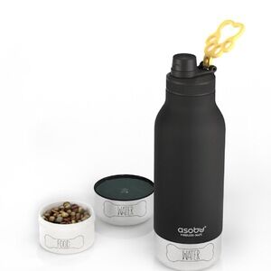 Asobu Stainless Steel Dog Water Bottle with Bowls